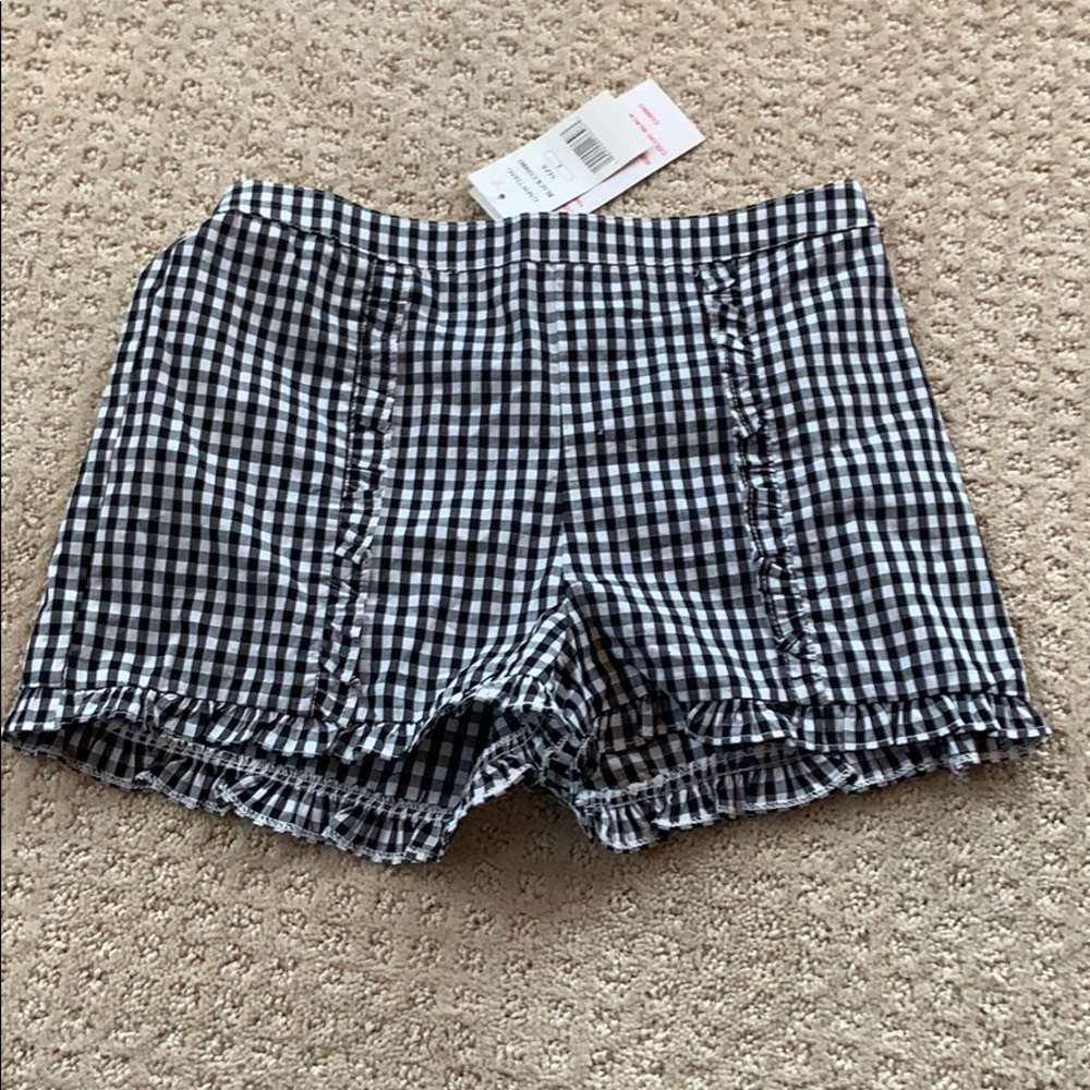 Black and white checkered shorts
